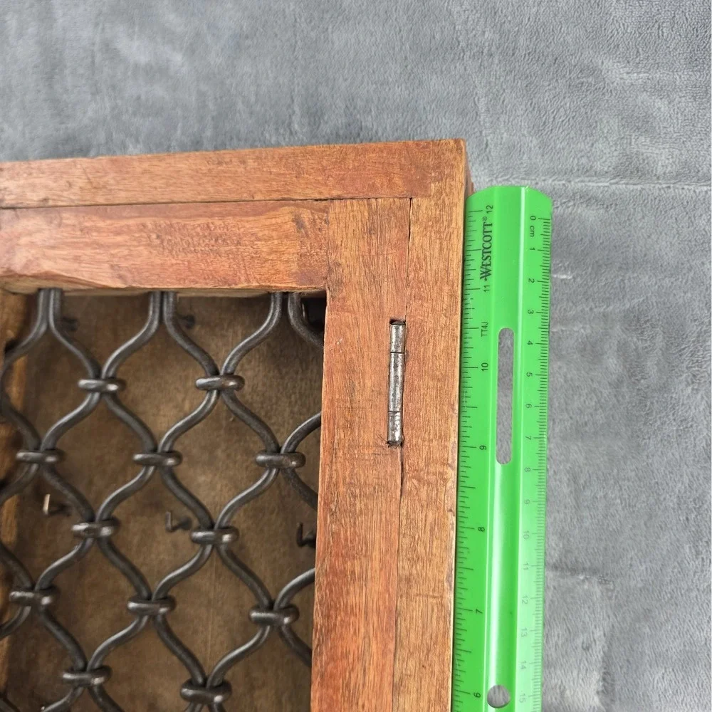Vintage Wooden Wall Décor Key Hanging Cabinet Box Original Old Hand Crafted